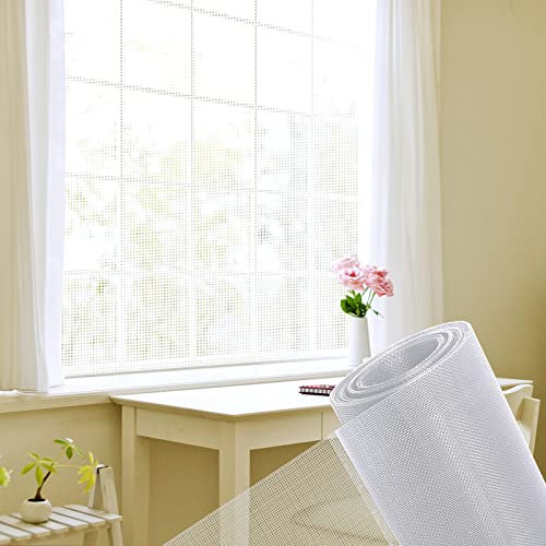 Moustiquaire 100x2900cm, Tissu Moustiquaire Fenêtre Toile de Fibre de Verre Moustiquaire sur Mesure pour Porte de Balcon,Salon,Lucarne, Blanc
