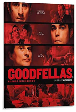 DAGUYS Vintage Goodfellas Filmposter 19 Wandkunst Poster Scroll Leinwand Gemälde Bild Wohnzimmer Dekor Zuhause 50 x 75 cm