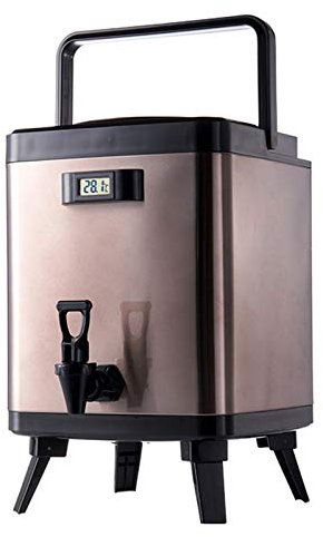 ANSNOW Dispensador Comercial de Agua Caliente Doméstica de 6/8 L, Hervidor/Termo/Cubo de Hielo para Bebidas Frías de Acero Inoxidable, 3 Capas de Aislamiento Eficiente, Utilizado en la Oficina, Café
