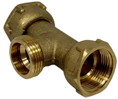 Arcanaute - Raccord laiton à visser - Té Femelle écrou prisonnier 3/4 (20/27) - Mâle 3/4'' (20/27) - Femelle écrou prisonnier 3/4 (20/27)