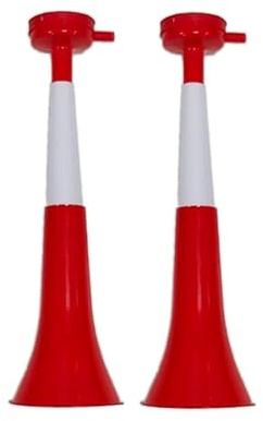Vuvuzela Trompeten, zwei Körper, Zubehör für Fußball und Sportfeiern, lauter Lufthorn für Animation, ideal für den Transport von Österreich (Dänemark, 2 Produkte)