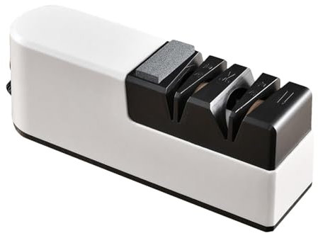 Affilacoltelli Automatico Elettrico - Affilacoltelli Elettrico | Di Affilatura Coltelli Con Lama Dritta | Gadget Da Cucina Multifunzionale Ricaricabile Tramite USB Per Affilatura Grossolana E