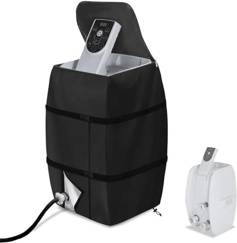 Hot Tub Spa Heater Pump Cover,Hot Tub Pump Cover,Water Heater Pump Covers,Lazy Spa Heater Cover,Hot Tub Accessories,Lazy Spa Accessories for Hot Tub,With Zipper,For Tub/Pool Outdoor Travel (Black)