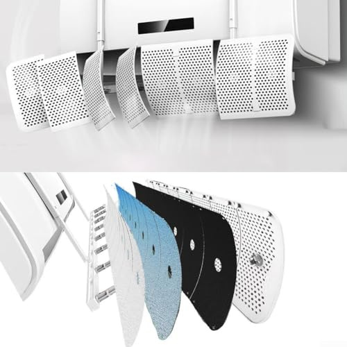 Air Conditioner Deflector, 8 Leaf, Wall-Mounted