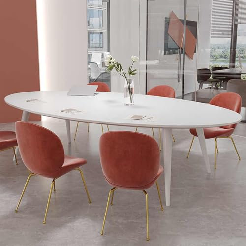 Ovaler Konferenztisch, modern, gebogen, Executive-Schreibtisch für Büro, extra groß, Konferenztisch, Seminar, Sitzungssaal, Schreibtisch mit Komtertisch, 120 x 70 cm