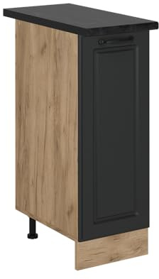 Vicco Apothekerschrank R-Line, Medizinschrank für die Küche, Anthrazit Landhaus, 30 cm, AP Anthrazit