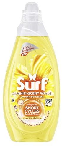 Surf Magnifi-Scent Wash Sunshine Blossom Laundry Liquid Washing Detergent For Short Cycles Fast and Fabulous Fragrance 1.485 L (55 Washes)