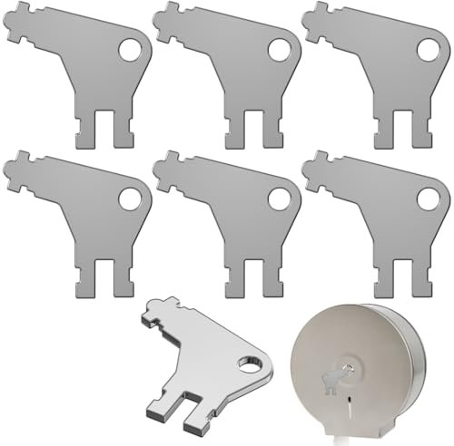 WUSJCOF para Dispensador de Papel Higiénico, 6 Unidades Llave Dispensador Papel Universal, Toilet Paper Dispenser Key