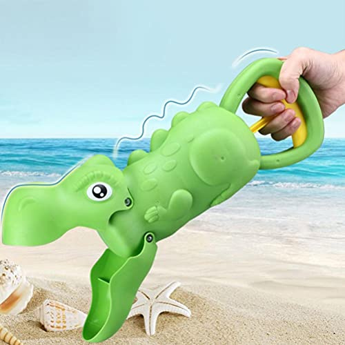 Sand Toy Lobster Pincers Beach Toy Lobster Claw Catcher, Dinosaur Sand Digger Grabber Toy Funny Kids Summer Beach Toys For Boys Girls (Green Dinosaur Clip)