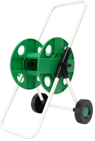 Schlauchwagen, Kapazität 50m Gartenschlauchwagen mit 5 Rohre Fahrbare Schlauchtrommel für Kommerzielle Gärten, Rasenflächen, Terrassen und Bauernhöfe 27×38.5×87cm