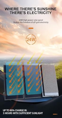 Cargador solar compacto y portátil de 24000 mAh, equipo esencial para los entusiastas del aire libre