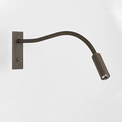 SSNCcNC Wandleuchte Flexible Schwanenhals Leselampe mit Schalter 360 ° Drehfunktion Wandlampen Nachttischlampe Spotlight Nachtlicht Warmweiß 3000K 3W Bronze Schlafzimmer Bettleuchte