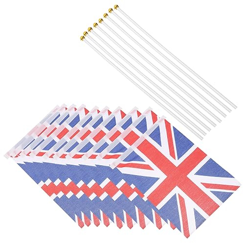 UKCOCO 10 Piezas Bandera Del Reino Unido De Mano Bandera Para Eventos Deportivos Para Del Reino Unido