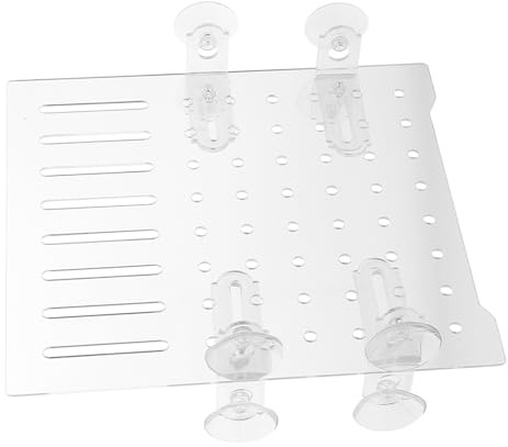 ibasenice Fish Tank Partition Acrylic Divider Micro for Aquarium Suction Cup Clip Fish Separation in Betta Tank