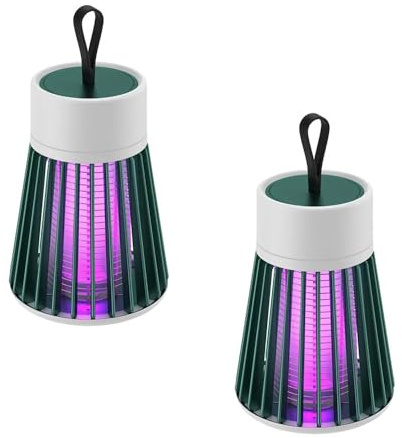GesundPur InsectShield Go Optimierte Version: Elektrische Insektenvernichter Mückenlampe mit Akku, USB und Fliegenfalle für drinnen und draußen – effektiver Moskito Killer