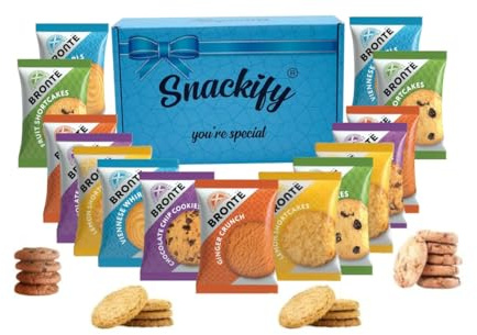 Bronte Biscuits Big Gift Box Luxury British Hamper Bundle 15 Twin packs (30 Single) Individually wrapped, Gift for Him & Her, Perfect Gifting for all Ocassions, Biscuits Hamper (1 Box)