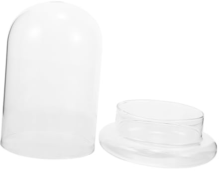Sosoport Cloche Verre Transparent pour Micro-Paysage Vase Miniature Verre Accessoire De Décoration pour Bureau