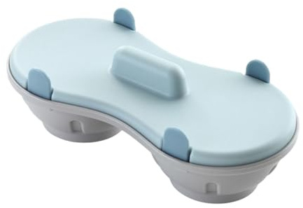 SOIMISS Cuociuova Microonde Piccolo in Alimentare Steamed Egg Bowl Doppio per Uova al Vapore Portauova Doppia Resistente e Facile da Pulire Accessorio Cucina Casa Blu Pastello