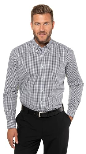JP 1880 Camisa Vichy Easycare 1/1, Camisa para Hombre, Negro (Schwarz 72285910), 6XL