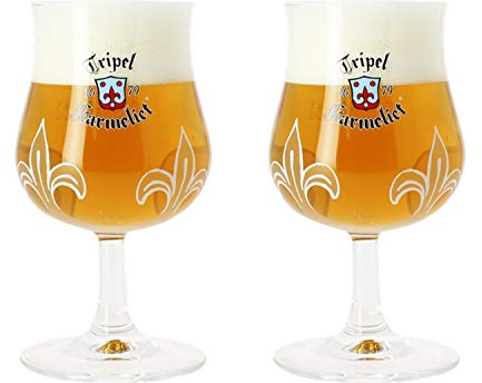 Karmeliet Lot de 2 verres à bière Tripel 25 cl Novice Verre officiel à bière Tripel