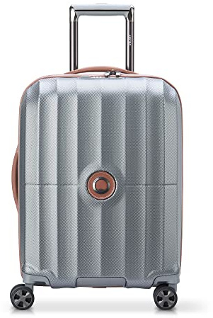 DELSEY Paris - ST Tropez - Schmaler Koffer mit starrer Kabine - 55x40x20 cm - 35 Liter - XS - Platin