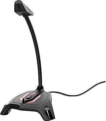 Trust Gaming GXT 215 Zabi Microfono Streaming USB illuminato a LED, Cavo 140 cm, PC/Laptop, Nero