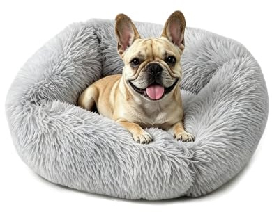 PETCUTE Letto per Cani di Piccola Taglia, Cuccia per Gatti e Cuccioli con Fondo Antiscivolo,Cuscino Peloso per Gatti,Letto Morbido e Antistress per Piccoli Animali Domestici,M