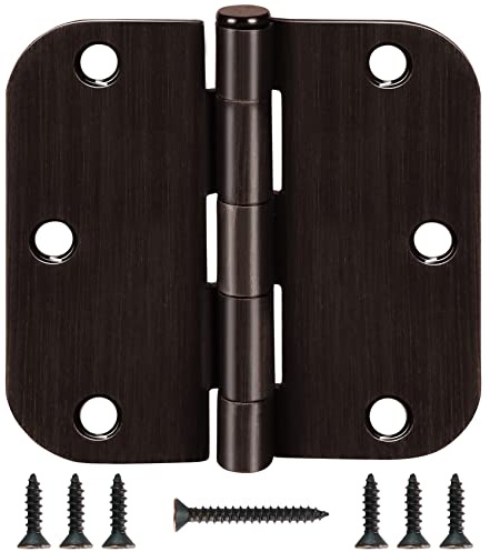 Door Hinges Oil Rubbed Bronze Door Hinges 3.5 Inch Hinges for Doors Interior Door Hinge 3 1/2 Door Hardware Bedroom Internal bisagras para puertas DIY for Wooden Box,Shed,Garage,Chicken Coop,Windows