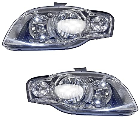 ATEC Germany 2x phares avant Phares principaux gauche + droite Compatible avec A UDI A4 B6 Cabriolet (8H7), A4 B7 (8EC), A4 B7 Avant (8ED), A4 B7 Cabriolet (8HE)