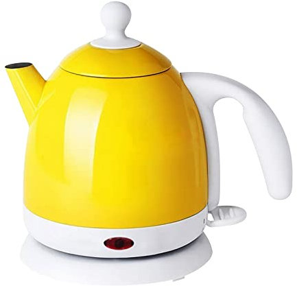 Hokcus Bouilloire électrique, ébullition rapide, arrêt automatique, protection contre l'ébullition à sec, bouilloire à café, 4 min, 1000 W/bleu/jaune