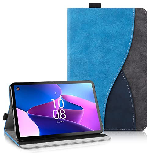 Aswant Custodia Tablet Lenovo Tab M10 Plus (3rd Gen) 10.6 TB128FU/TB125FU, Pelle PU con Funzione Stand, Auto Svegliati/Sonno Cover per Lenovo Tab M10 Plus 10.6 Pollici 2023 (Blu)