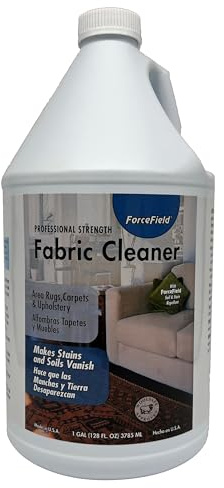 ForceField® Fabric Cleaner Professional Strength, Deeply Penetrates Water Safe Fabric & Fibers of Upholstery, Clothing, Rugs & Carpeting - 1gal