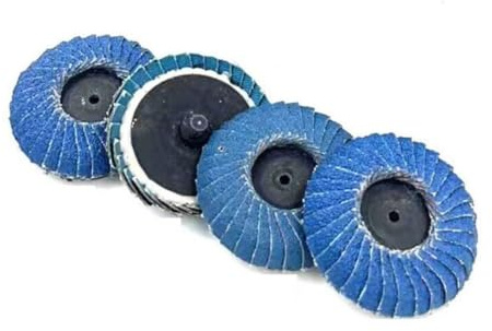 MiJunHD Lot de 4 disques à lamelles incurvés en oxyde de zirconium de 50 mm, grain 120 pour nettoyer les soudures, ébavurer les surfaces irrégulières