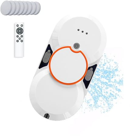 HAZARA Robot Limpiacristales Ventanas Chorros De Agua Duales AutomáTicos, 3 Rutas De Limpieza. Robot Limpia Vidrios Control Remoto Robot Limpiacristales Adecuado para Vidrio