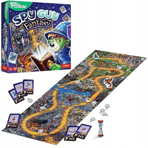 Trefl – Spy Guy Fantasy – kooperativt observationsspel, häxhantverksvärld och sagovarelser, omgivande sökning, enormt brädspel, familjespel för vuxna och barn att