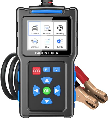 TOPDIAG BT300 Battery Tester - 12V/24V, 20-2000 CCA | Digital Automotive Battery Analyzer for Charging & Cranking System | Car, Truck, Motorcycle, ATV, SUV, Boat, Yacht