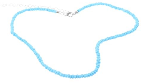 LIFKOME Bunte Reisperlen Halskette Damen Einlagig Farbige Perlenkette Elegant Für Strandparty Alltag Geschenk