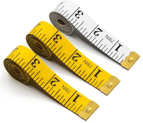 QZKJQDD Maßband Körper, Maßband, Maßband 2M, Massband, Schneider Maßband, Schneidermaßband 2M, Körpermaßband, Measuring Tape, Tape Measure, Massband Körper, Bandmaß 2 in 1 - Maßband CM