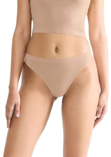 sloggi kvinnors GO Sense Tanga 2P-kalsonger, peanut smör, L (2-pack), Jordnötsmör, L