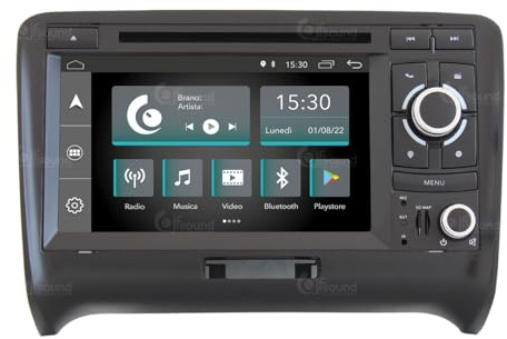 JF Sound - Autoradio Custom Fit X7C - Per Audi TT (2007-2014) - 7 Touchscreen - CarPlay/Android Auto via Cavo - DAB+ - Octa-Core - 2GB RAM - 32GB ROM - GPS - Bluetooth - Lettore CD/DVD