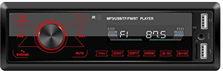 Qusedwey Autoradio Bluetooth BerüHrungssensitiver Bildschirm Autoradio Bluetooth 4X60W 7 Farben 2USB/SD/AUX Freisprecheinrichtung Bluetooth 87.5-108M