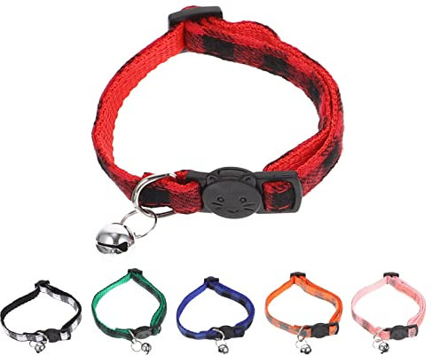 Happyyami 6stücke Katzenhalsbänder Mit Glöckchen Einstellbare Bruchsichere Im Gemischten Design Für Festlichkeiten Tägliche Nutzung Und Ihrer Katze