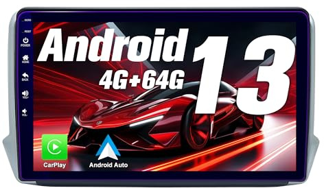 10.1'' Android Autoradio für Peugeot 208 2008 2012~2018 Radio Stereo Multimedia Player Blue Ray Unterstützung Wireless Carplay Android Auto,GPS Navigation,Bluetooth,SWC,FM,WiFi,4G