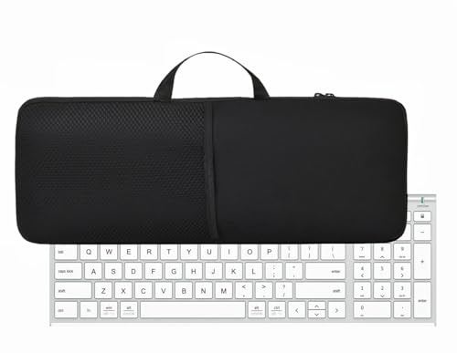 Étui en néoprène de qualité supérieure pour clavier Bluetooth iClever BK10 - Imperméable, résistant à la poussière, aux chocs, pliable et portable avec poignée de transport et sac pour souris