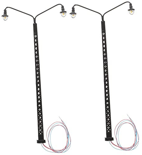 Sewroro 2stücke Mini Eisenbahnlicht Modell Für Sandtabelle Exquisit Verarbeitet Langlebiges Material DIY Mini Haus Dekor Filigranes Design Warme Atmosphäre Für Modellbau Und Sammler