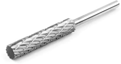 1 stück Doppelnut-Drehfeile 3-6mm Schleifkopf Wolframkarbid-Frässtift Fräser Bohrer Set Finishing Metallform(3mm)