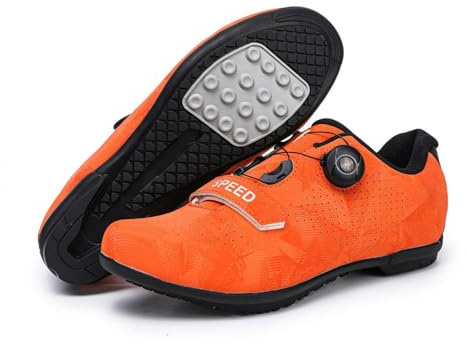 Treer Rennradschuhe Herren Damen, 37EU-47EU Gummisohle (Keine Cleats) Rennrad Schuhe Fahrradschuhe Schuh Mountain Bikes Schuhe, Kompatibel Outdoor Radschuhe Fahrrad Indoor Spin
