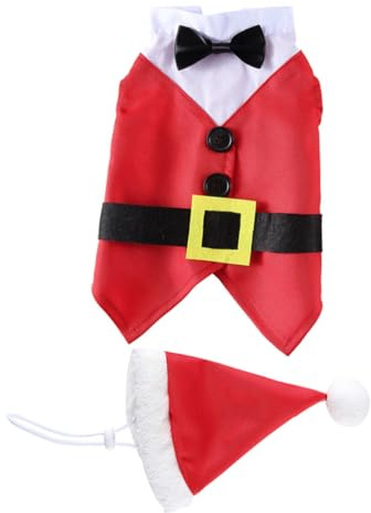 GRIRIW Weihnachtsmütze für Hunde Bequeme Hundekleidung Winterkostüm für Welpen Atmungsaktiv und Langlebig für Festtagsanzug und Besondere Anlässe