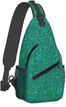 Brusttasche Grün Trippy Slingtasche Verstellbarer Rucksackgurt Stilvoller Hüfttasche, Für Radfahren, Klettern, Wandern