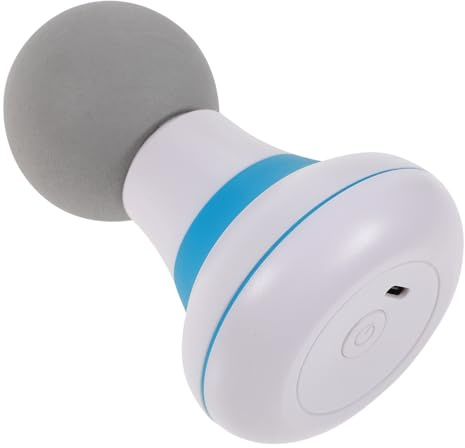 HEMOTON Tragbares Massagegerät aus Abs und Silikon mit Knopfdesign Kleiner Muskelmassagegerät für Reise und Entspannung nach Yoga Weiß
